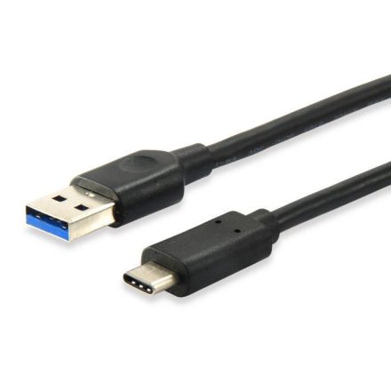 Equip 128345 USB-A - USB-C kábel 0.5m fekete