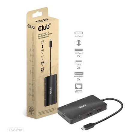 Club3D notebook dokkoló USB 3.0 (CSV-1598)