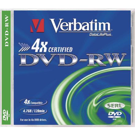 Verbatim DVD-RW 4.7GB 4X DVD lemez (43285)