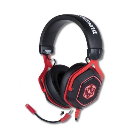 Konix Dungeons & Dragons D20 gaming headset fekete-piros (KX-DND-GH-R20-PC)