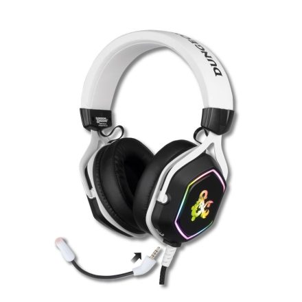 Konix Dungeons & Dragons Rainbow gaming headset fekete-fehér (KX-DND-GH-RBW-PC)