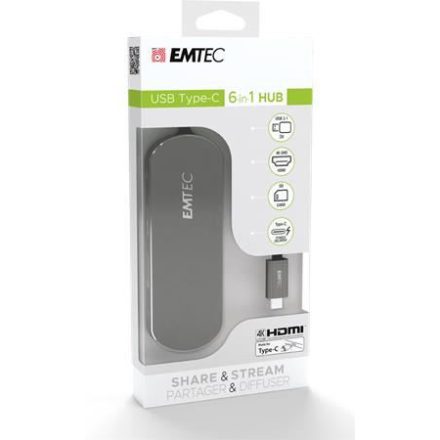 Emtec T650C 6 portos USB HUB (EHUB650C)