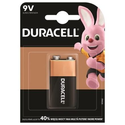 Duracell Basic 9V elem 1 db (10PP110031/10PP100010)