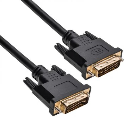 Akyga AK-AV-02 DVI-I 24+5 Dual Link összekötő kábel 1.8m fekete