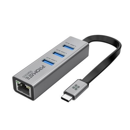 Promate USB-C 4in1 HUB szürke (GIGAHUB-C)