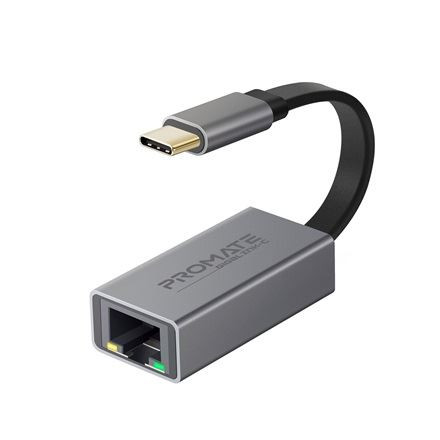 Promate USB-C adapter 1000 Mbps RJ45 szürke (GIGALINK-C.GREY)