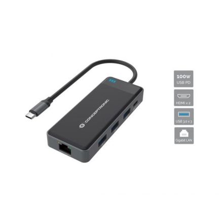 Conceptronic USB-C Notebook Dokkoló fekete (DONN14G)