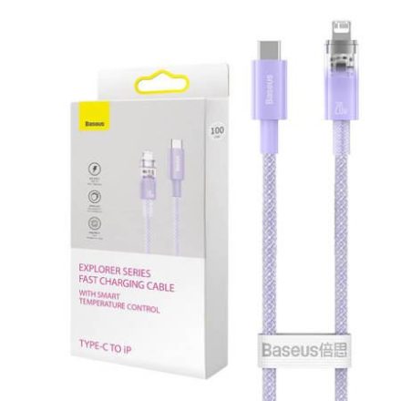 Baseus USB-C - Lightning kábel 20W 2m lila (CATS010305)