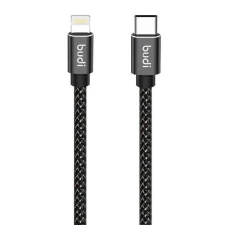 Budi USB-C - LIghnting kábel 3m fekete (206TL30)