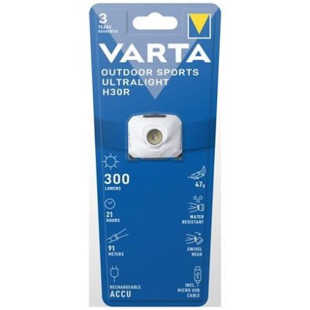 Varta Ultralight H30R LED fejlámpa fehér (18631101401)