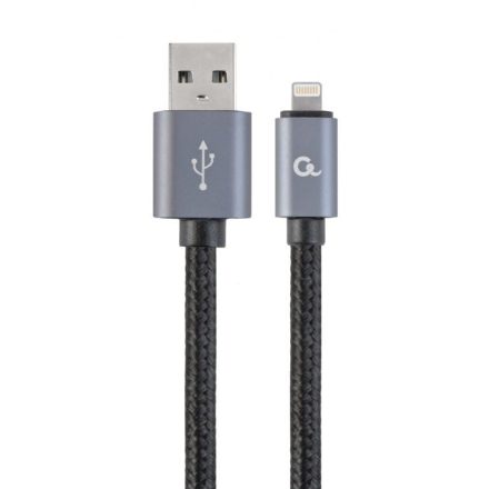 Gembird Cablexpert  USB -> Lightning kábel 1.8m fekete-szürke (CCB-mUSB2B-AMLM-6)