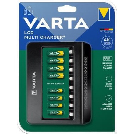 Varta Multi Charger+ elemtöltő AA/AAA 8 férőhely akku nélkül (57681101401)