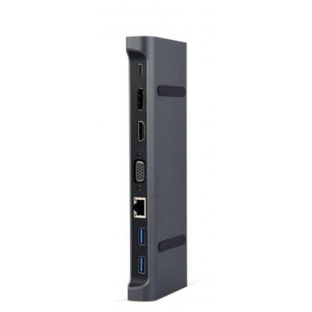 Gembird Multi Port Adapter USB Type C 9in1 USB hub szürke (A-CM-COMBO9-02)