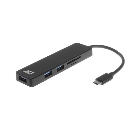 ACT USB-C Hub 3.2 3 portos kártyaolvasóval (AC6405)