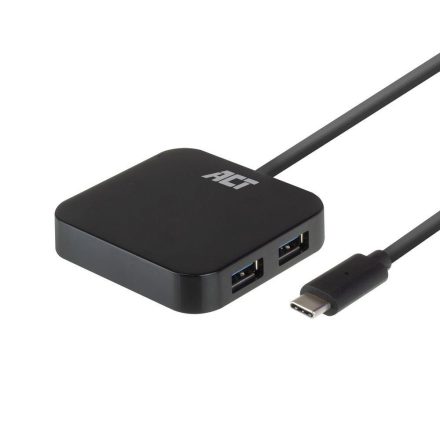 ACT USB-C Hub 3.2 4 portos fekete (AC6410)