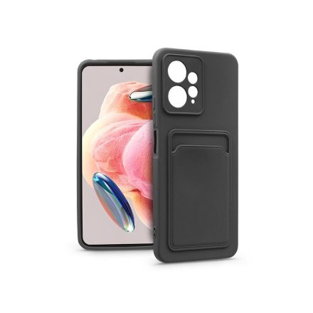 Haffner Card Case Xiaomi Redmi Note 12 4G szilikon tok kártyatartóval fekete (PT-6729)