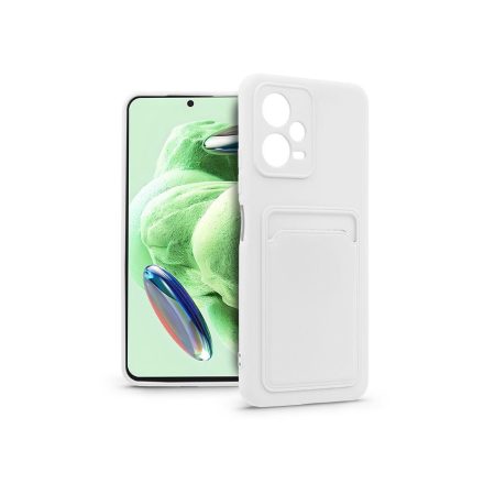 Haffner Card Case Xiaomi Redmi Note 12 5G/Poco X5 5G szilikon tok kártyatartóval fehér (PT-6725)