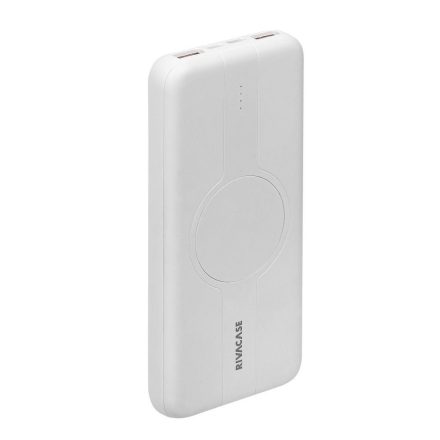 RivaCase Rivapower VA2601 10000mAh Powerbank vezeték nélküli töltés funkcióval fehér (4260709011615)