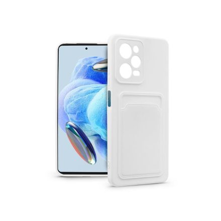 Haffner Card Case Xiaomi Redmi Note 12 Pro 5G/Poco X5 Pro 5G szilikon tok kártyatartóval fehér (PT-6724)