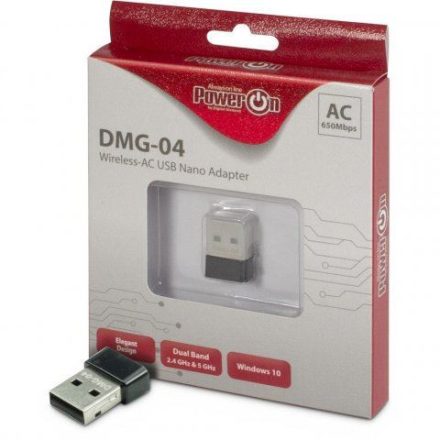 PowerON DMG-04 Wi-Fi 5 USB Nano Adapter (88888151)