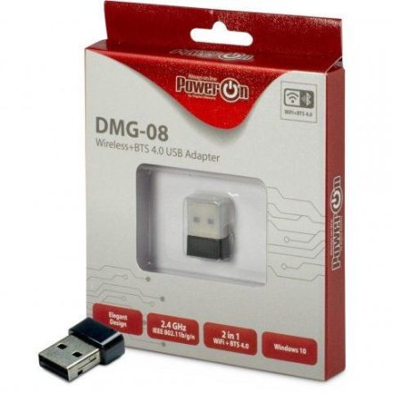 PowerON DMG-08 Wi-Fi 4 + BT4.0 USB Adapter (88888150)