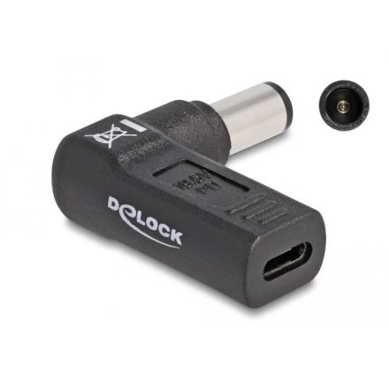 DeLock notebook töltő adapter USB-C anya -> HP 7,4 x 5,0 mm apa hajlított (60005)