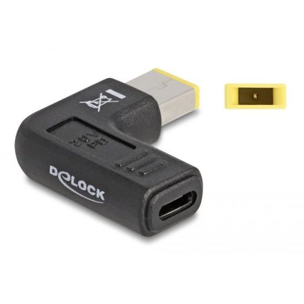 DeLock notebook töltő adapter USB-C anya -> Lenovo 11,0 x 4,5 mm apa hajlított (60003)