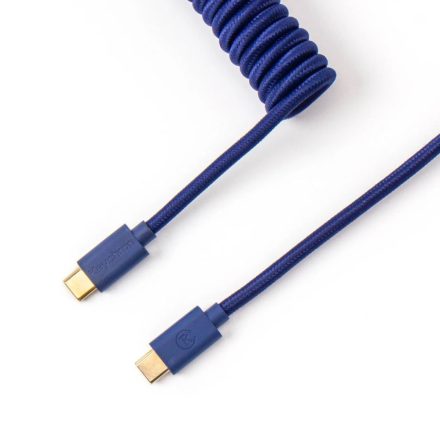 Keychron Coiled Aviator USB-C - USB-C kábel (USB-A - USB-C adapterrel) 0.9m kék (CAB-L)