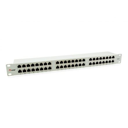 Equip Patch Panel 48 port, Cat6, 1U, árnyékolt, 19" szürke (326349)