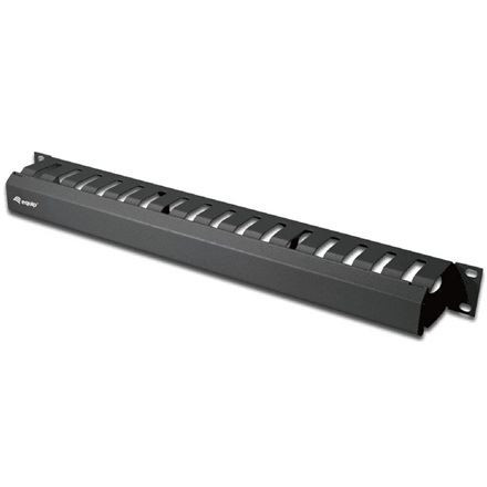 Equip kábel rendező panel rack szekrénybe fekete (327313)