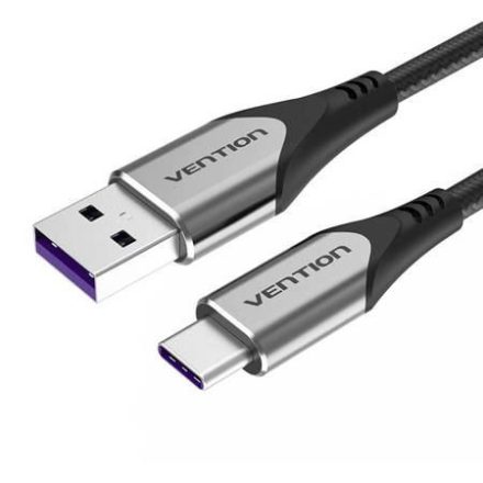 Vention USB-A - USB-C adat,- és töltőkábel 1.5m fekete-szürke (COFHG)