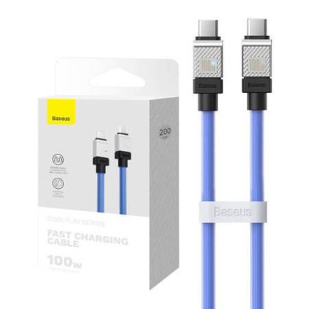 Baseus CoolPlay USB-C - USB-C kábel 100W 2m kék (CAKW000303)