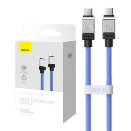 Baseus CoolPlay USB-C - USB-C kábel 100W 1m kék (CAKW000203)