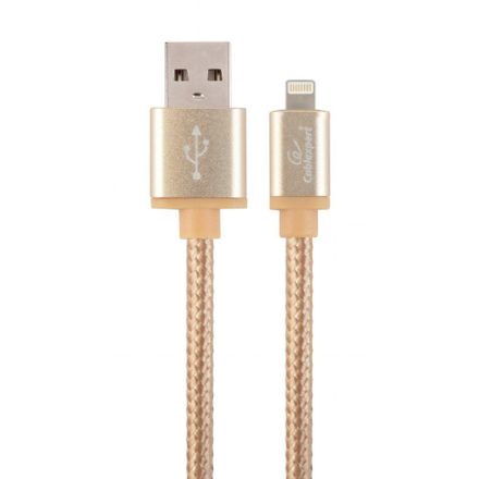 Gembird Cablexpert  USB -> Lightning kábel 1.8m aranyszínű (CCB-mUSB2B-AMLM-6-G)