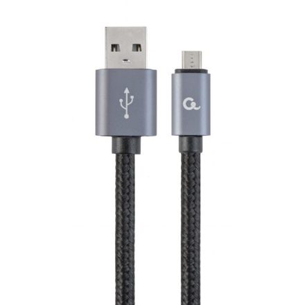 Gembird Cablexpert  USB-A -> MicroUSB kábel 1.8m fekete-ezüst (CCB-mUSB2B-AMBM-6)