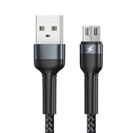 Remax Jany Alloy USB-A - MicroUSB kábel 2.4A 1m fekete (RC-124m black)