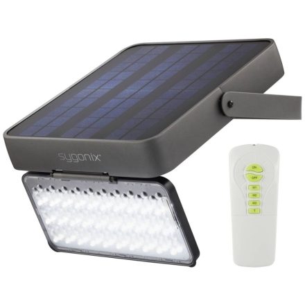 Sygonix napelemes SMD LED fali fényszóró mozgásérzékelővel fekete (SY-5275988)