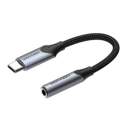 Vention 3.5mm jack - USB-C adapter 0.1m fekete-ezüst (BGJHA)