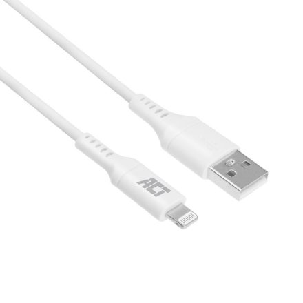 ACT USB-A - Lightning adat- és töltőkábel 2m fehér (AC3012)