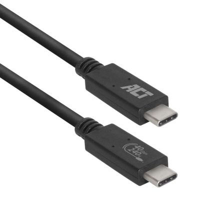 ACT USB-C - USB-C USB4 40Gbps, Thunderbolt3/4 kábel 0.8m fekete (AC7451)