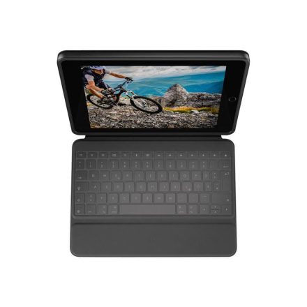 Logitech Rugged Folio iPad 10,2-10,9" tok QWERTZ German billenytűzettel grafit szürke (920-011200)