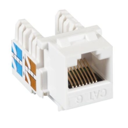 Nikomax Keystone betét UTP, CAT6a, RJ45/8P8C, T568A/B, NETLAN (EC-UKJ-UE2-WT-10)