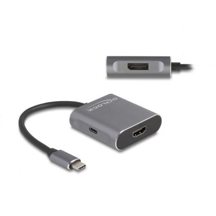 Delock USB-C  elosztó - 1 x HDMI + 1 x DisplayPort MST USB-C  (87867)