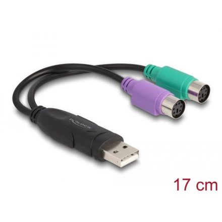 Delock USB-A - 2x PS adapter (61051)