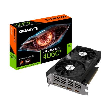 Gigabyte GeForce RTX 4060 Ti 8GB EAGLE OC 8G videokártya (GV-N406TWF2OC-8GD)