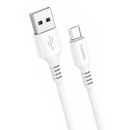 Foneng X85 USB-A - Micro USB 3A töltőkábel 1m fehér