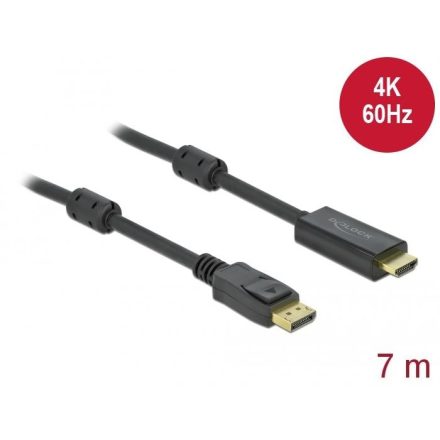 Delock Aktív DisplayPort 1.2 - HDMI kábel 4K 60 Hz 7 m (85959)