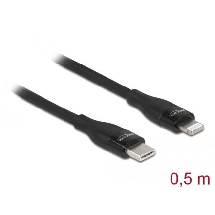 Delock 86636 USB-C - Lightning adat- és töltőkábel 0,5m fekete