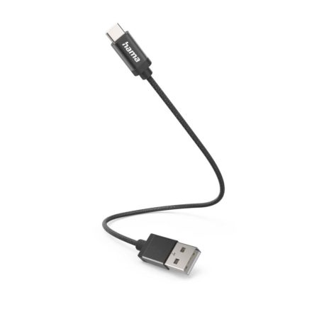 Hama USB-A - USB-C töltőkábel 20cm fekete (201600)