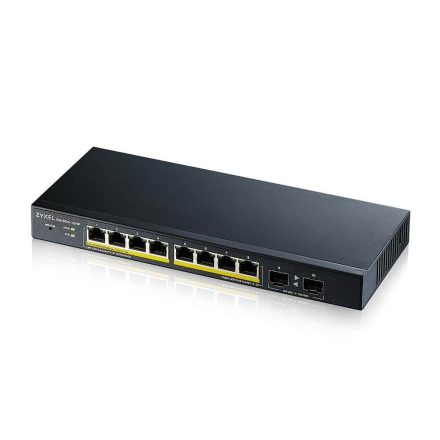 ZyXEL 8 portos Fémházas Menedzselhető Switch (GS1900-10HP-EU0102F)